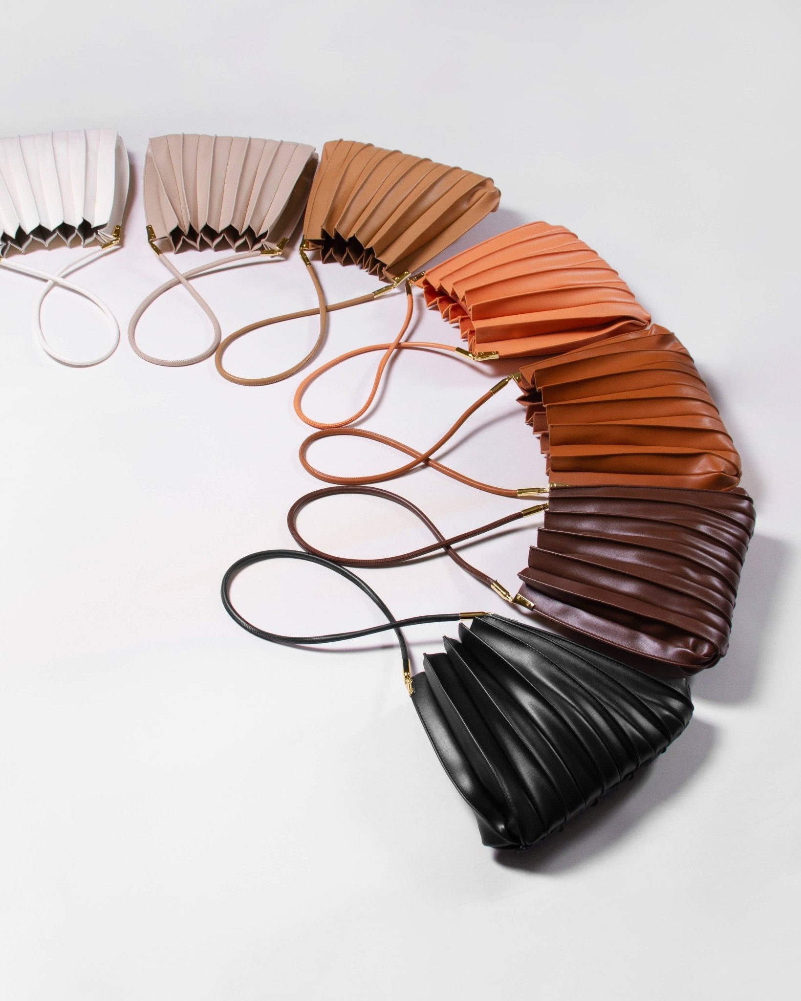 Carrie Pleated Shoulder Bag - Chocolate - Elle Maxine