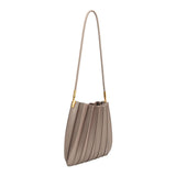 Carrie Pleated shoulder Bag - Mushroom - Elle Maxine
