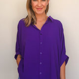 Carter Oversized Button Down Top - Elle Maxine