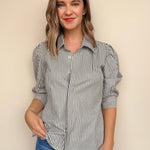 Cate Ruched Sleeve Top - Elle Maxine