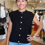 Cece Sleeveless Sweater - Elle Maxine