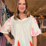 Cecily Smocked Floral Puff Sleeve Top - Elle Maxine
