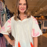 Cecily Smocked Floral Puff Sleeve Top - Elle Maxine