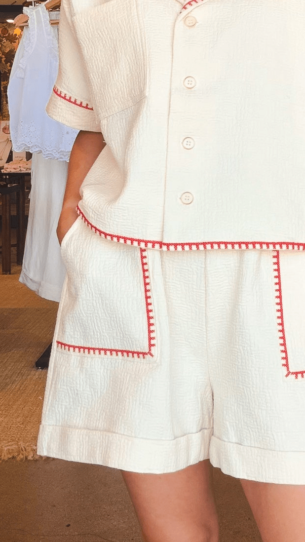 Celestea Blanket Stitch Short - Elle Maxine