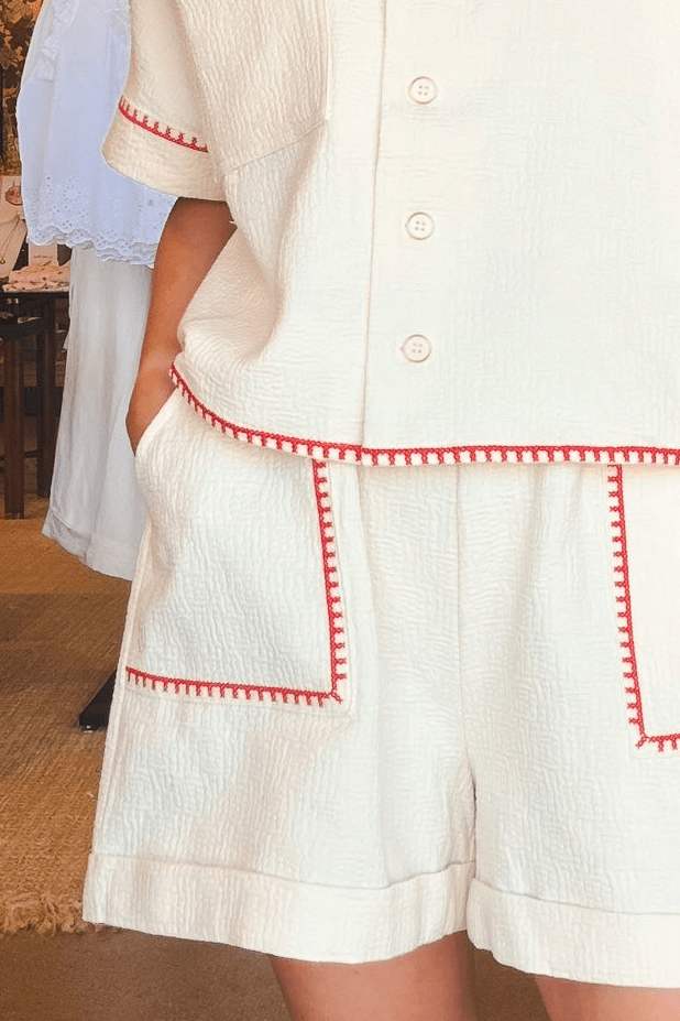 Celestea Blanket Stitch Short - Elle Maxine