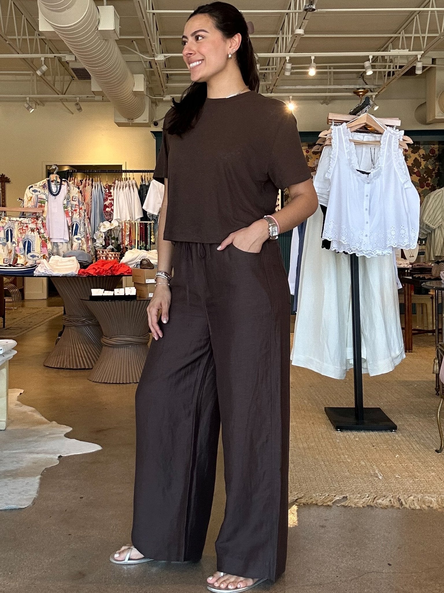 Century Cinched Pant - Oak Barrel - Elle Maxine