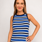 Ceruleen Stripe Tank Top - Elle Maxine