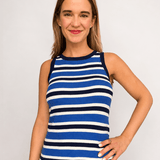Ceruleen Stripe Tank Top - Elle Maxine