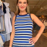 Ceruleen Stripe Tank Top - Elle Maxine