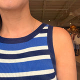 Ceruleen Stripe Tank Top - Elle Maxine