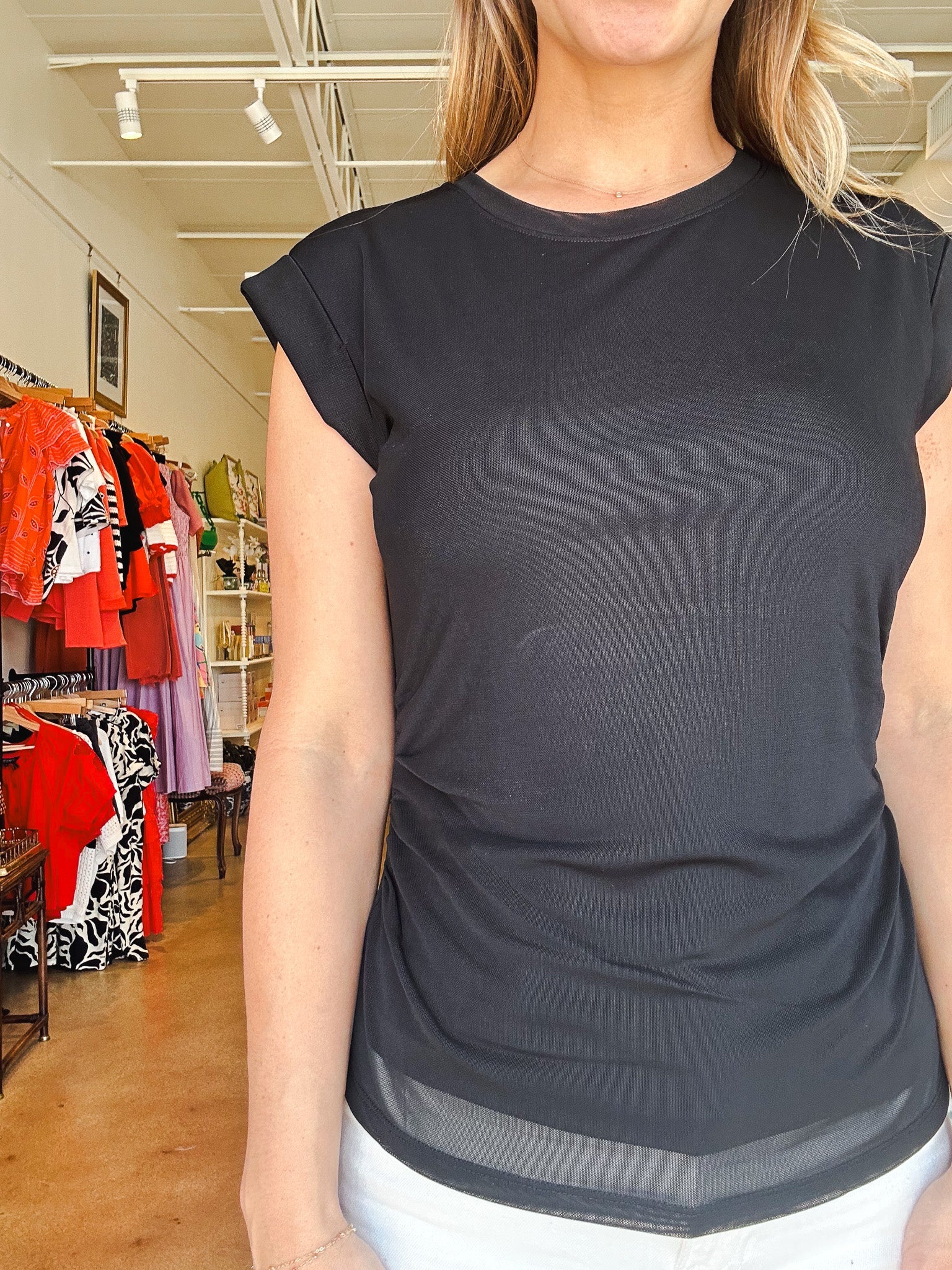 Charisma Dolman Mesh Tee - Elle Maxine