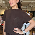 Charli Crew Tee - Oak Barrel - Elle Maxine
