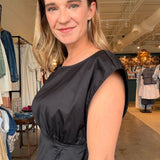 Charlotte Boat Neck Peplum Top - Elle Maxine