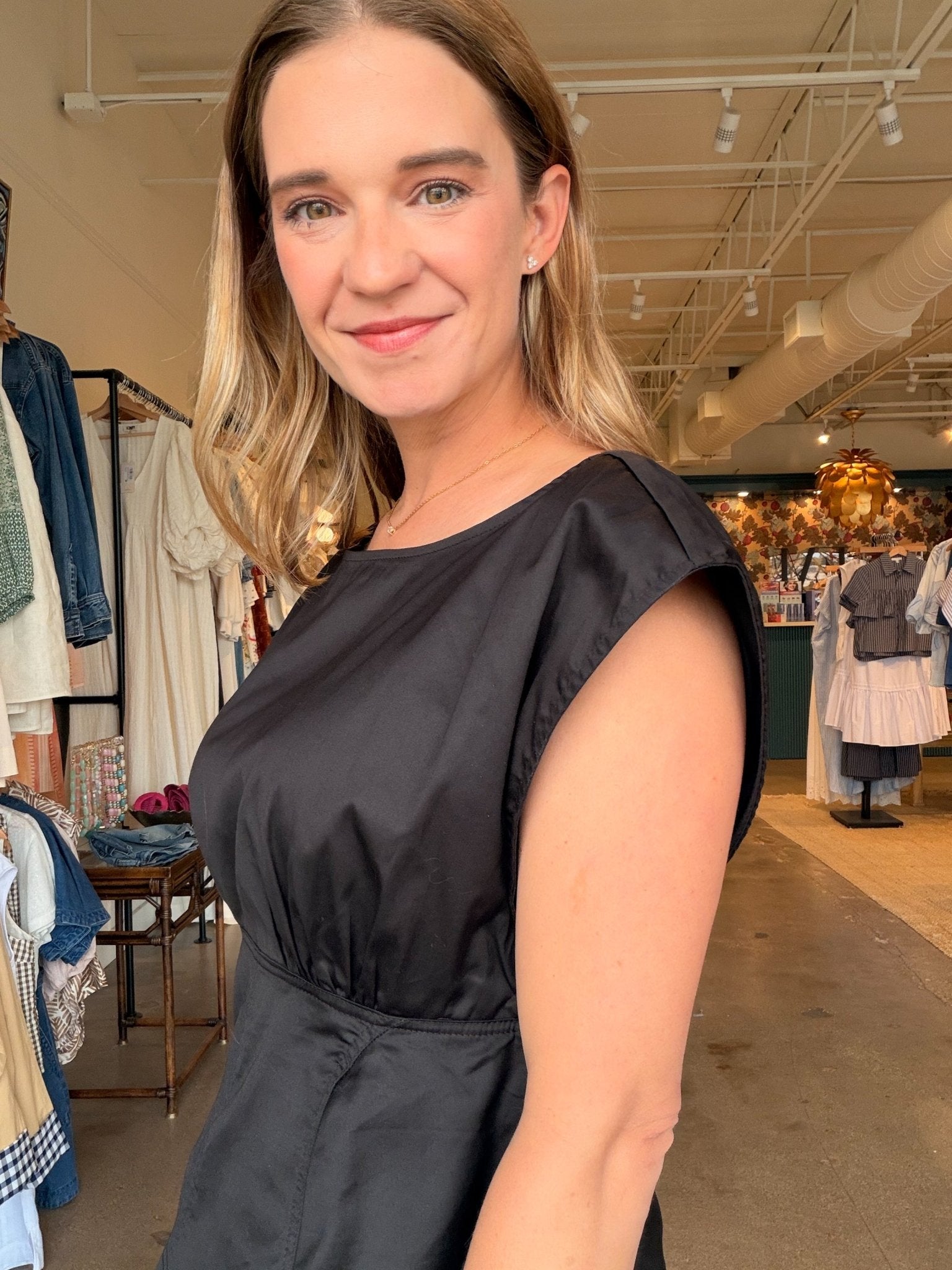 Charlotte Boat Neck Peplum Top - Elle Maxine
