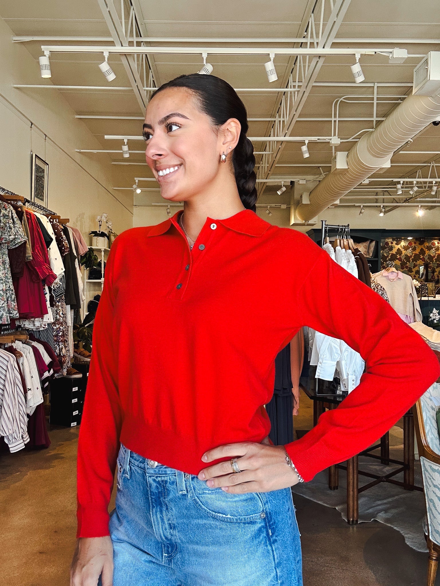 Chedid Sweater - Rouge - Elle Maxine