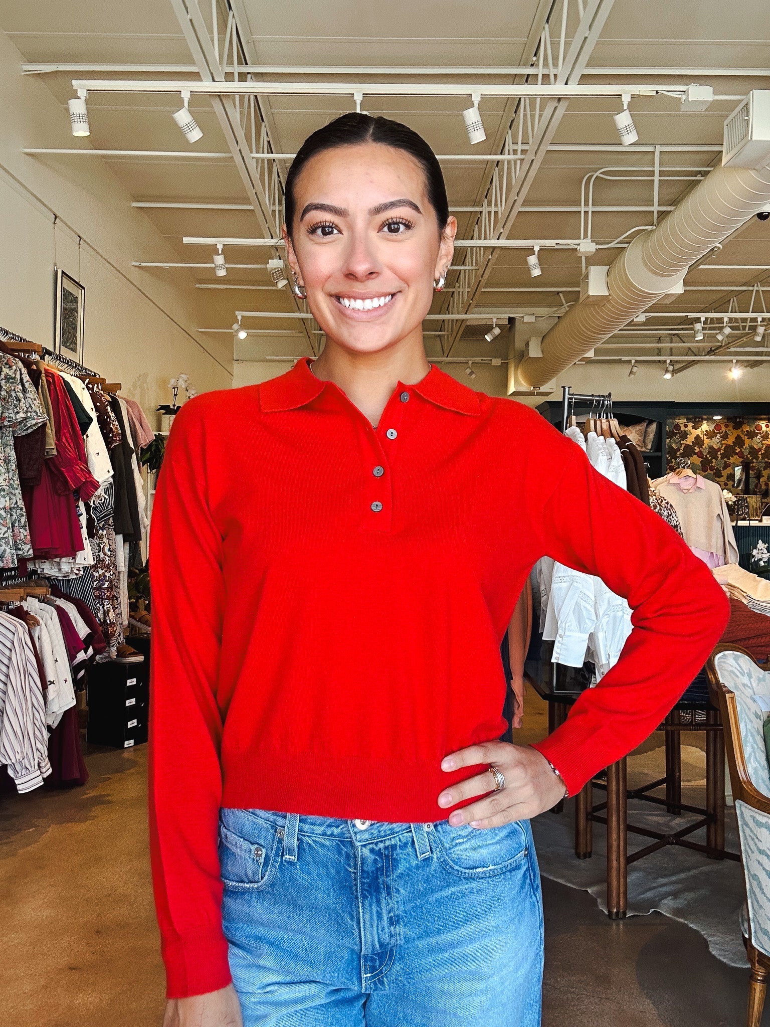 Chedid Sweater - Rouge - Elle Maxine