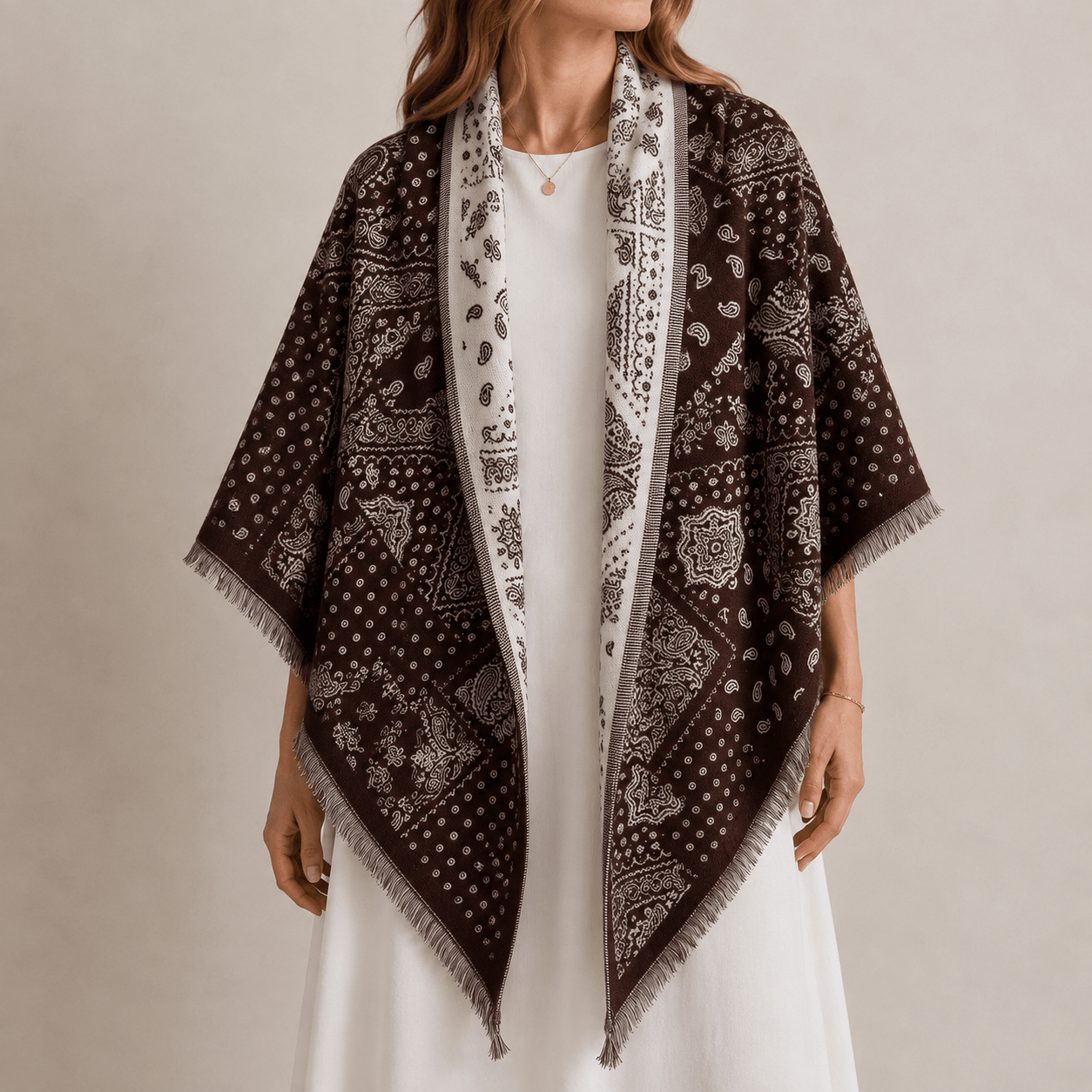 Cherie Bandana Print Shawl - Elle Maxine