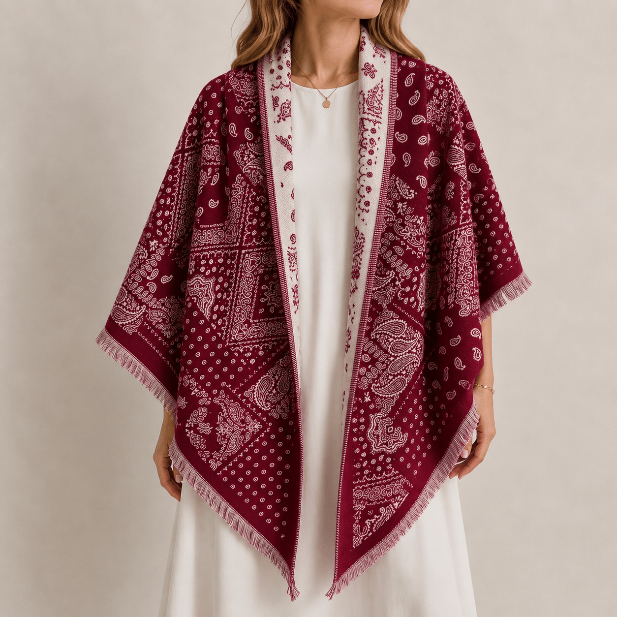 Cherie Bandana Print Shawl - Elle Maxine