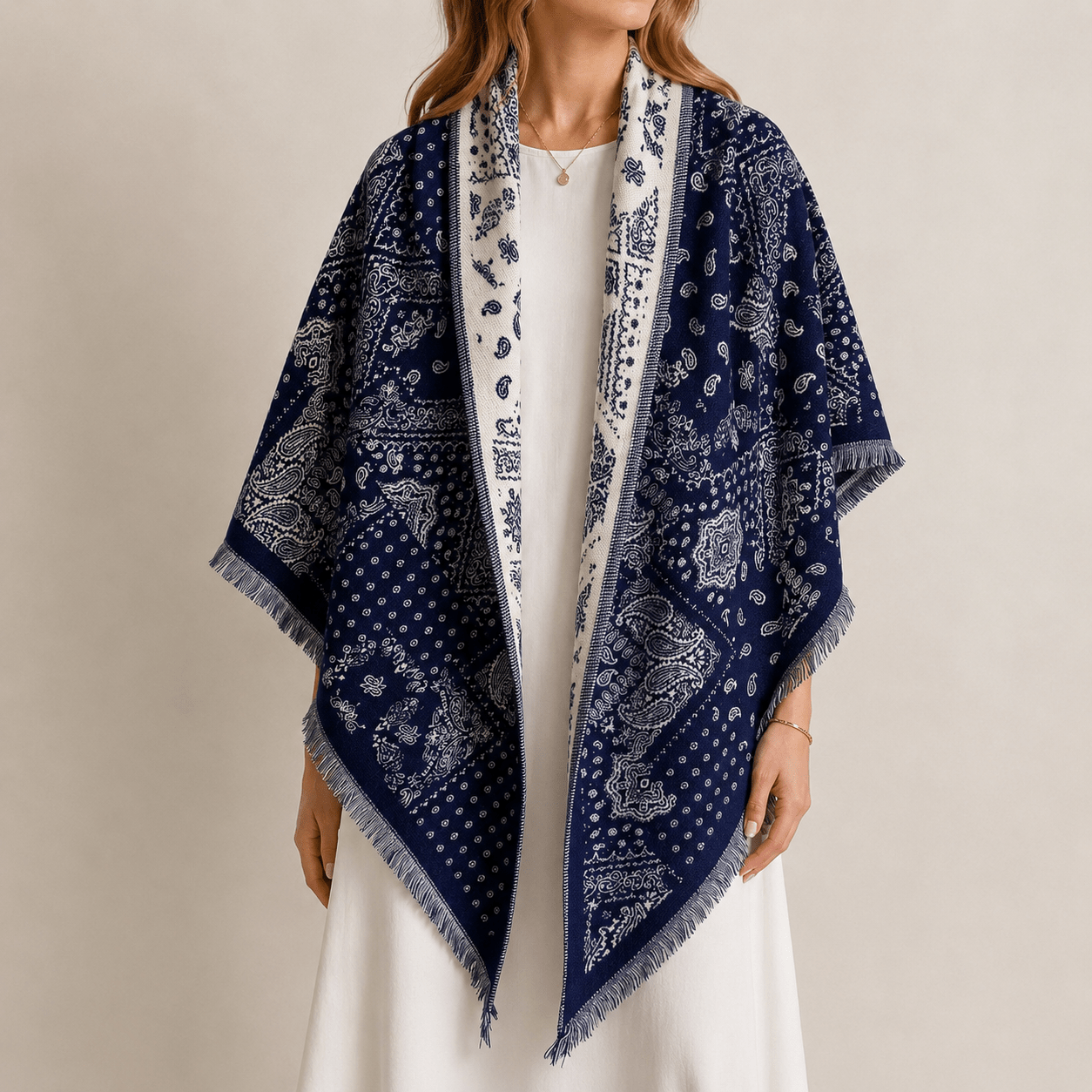 Cherie Bandana Print Shawl - Elle Maxine