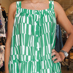 Chesney Printed Maxi Dress - Green - Elle Maxine