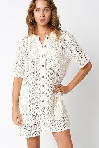 Chiara Crochet Cover Up Dress - Elle Maxine