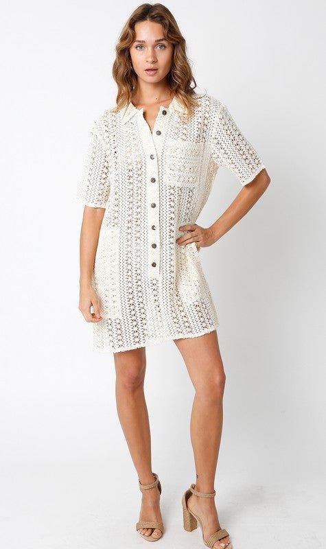 Chiara Crochet Cover Up Dress - Elle Maxine