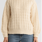 Chjara Textured Sweater - Creme - Elle Maxine