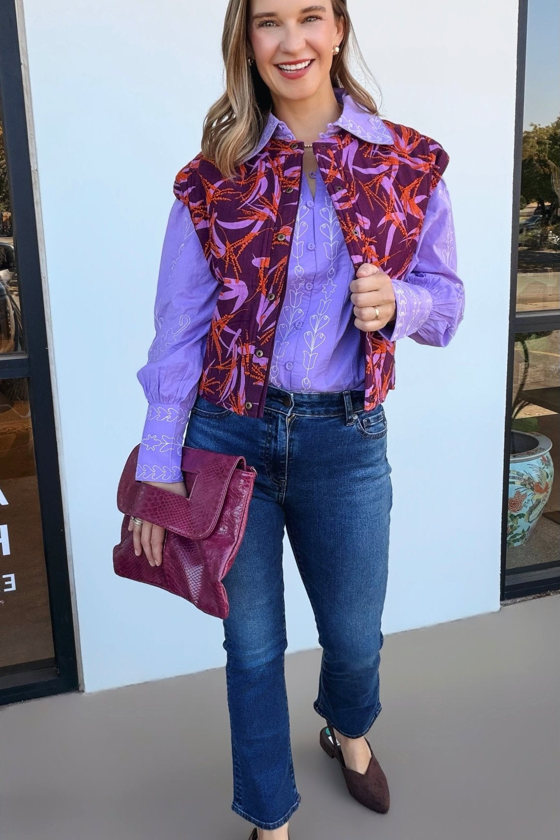 Choko Reversible Quilted Vest - Elle Maxine
