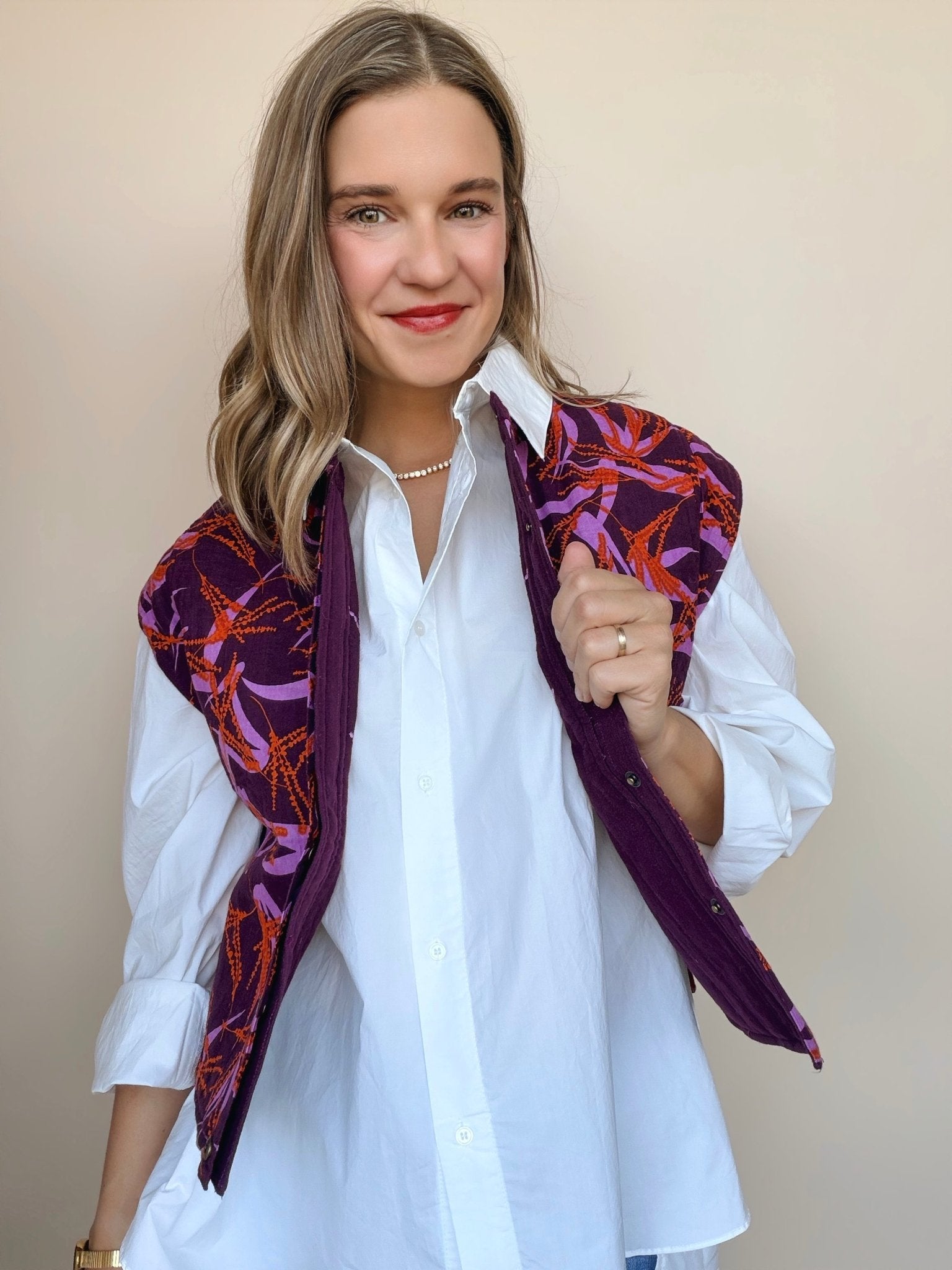 Choko Reversible Quilted Vest - Elle Maxine