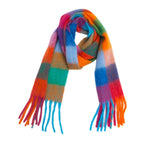 Chunky Plaid Scarf - Rainbow - Elle Maxine