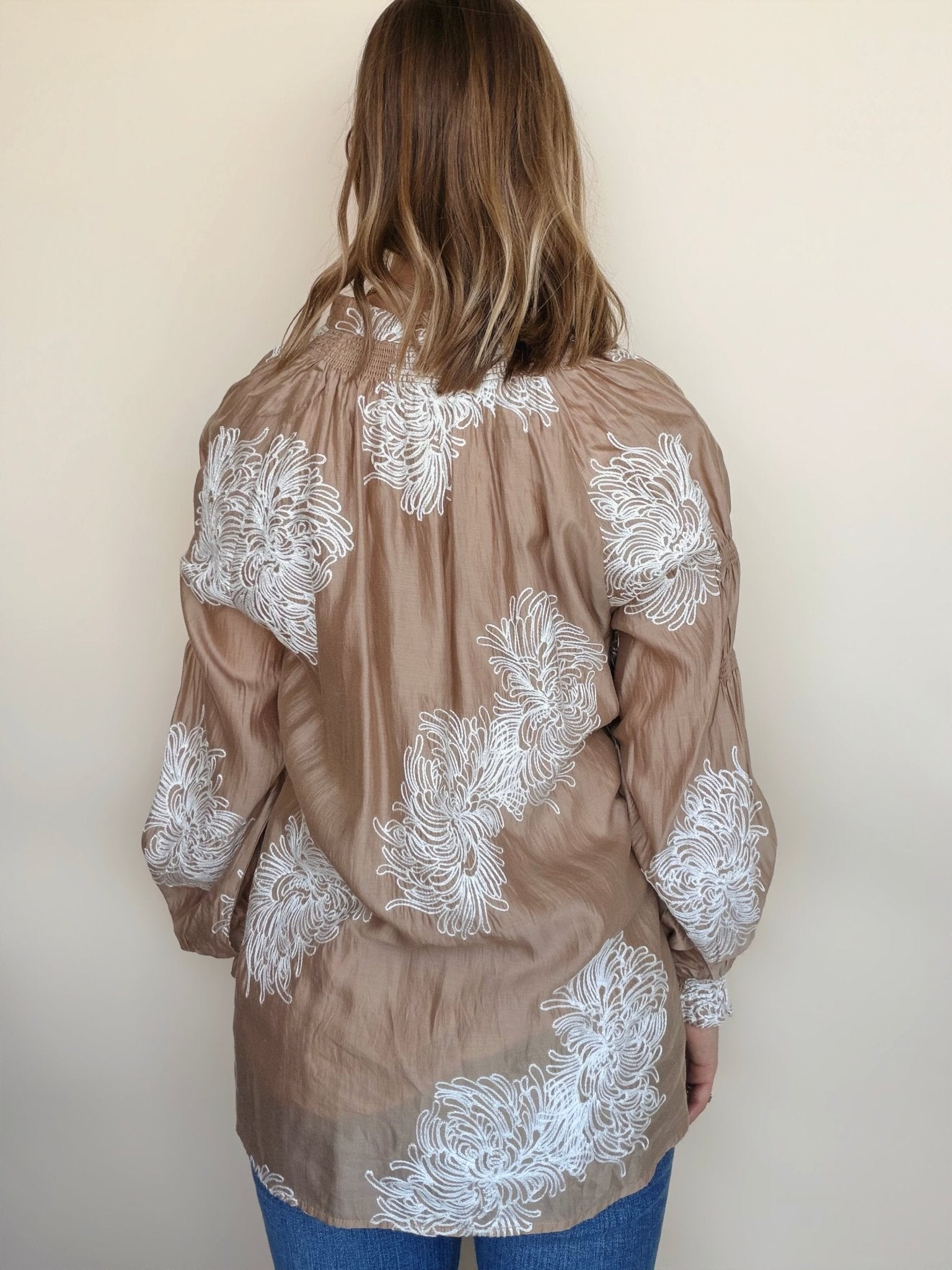 Cinzia Patterned Blouse - Elle Maxine