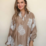 Cinzia Patterned Blouse - Elle Maxine