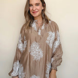 Cinzia Patterned Blouse - Elle Maxine