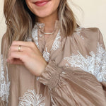 Cinzia Patterned Blouse - Elle Maxine