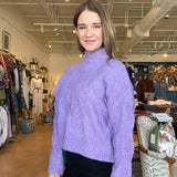 Claire Knit Sweater - Lilac - Elle Maxine