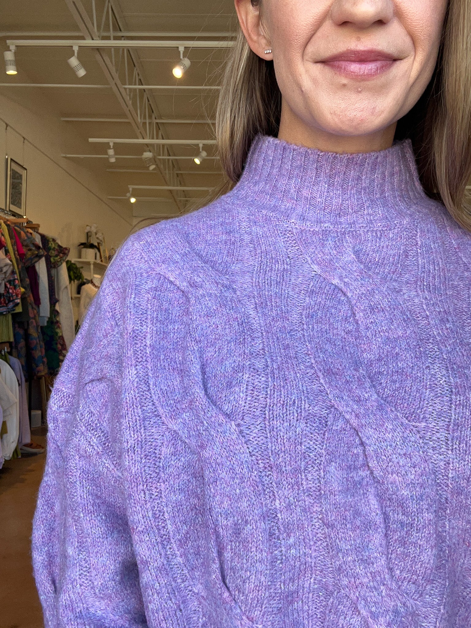 Claire Knit Sweater - Lilac - Elle Maxine