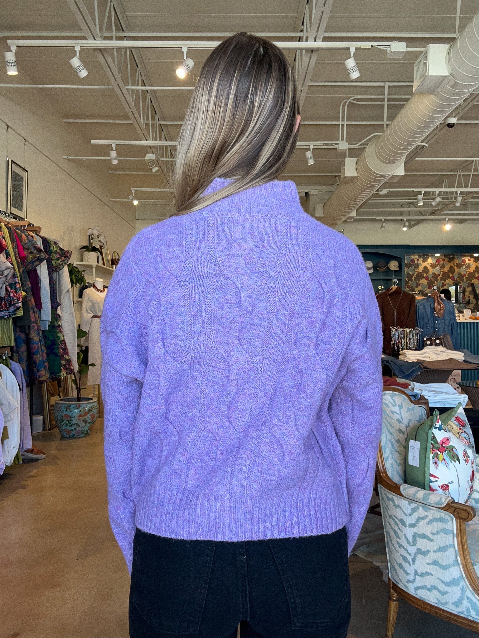 Claire Knit Sweater - Lilac - Elle Maxine