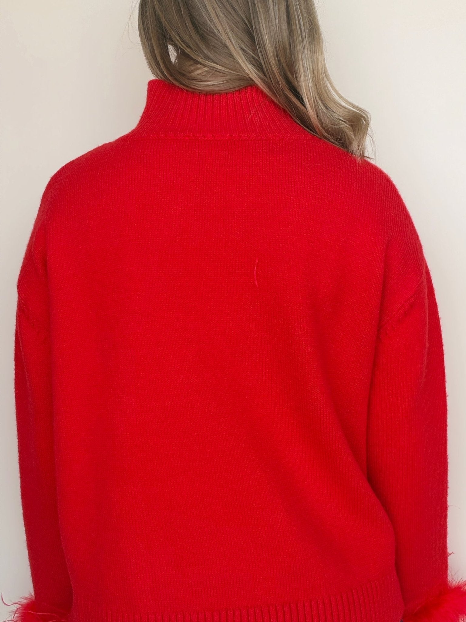 Clark Feather Trim Sweater - Elle Maxine