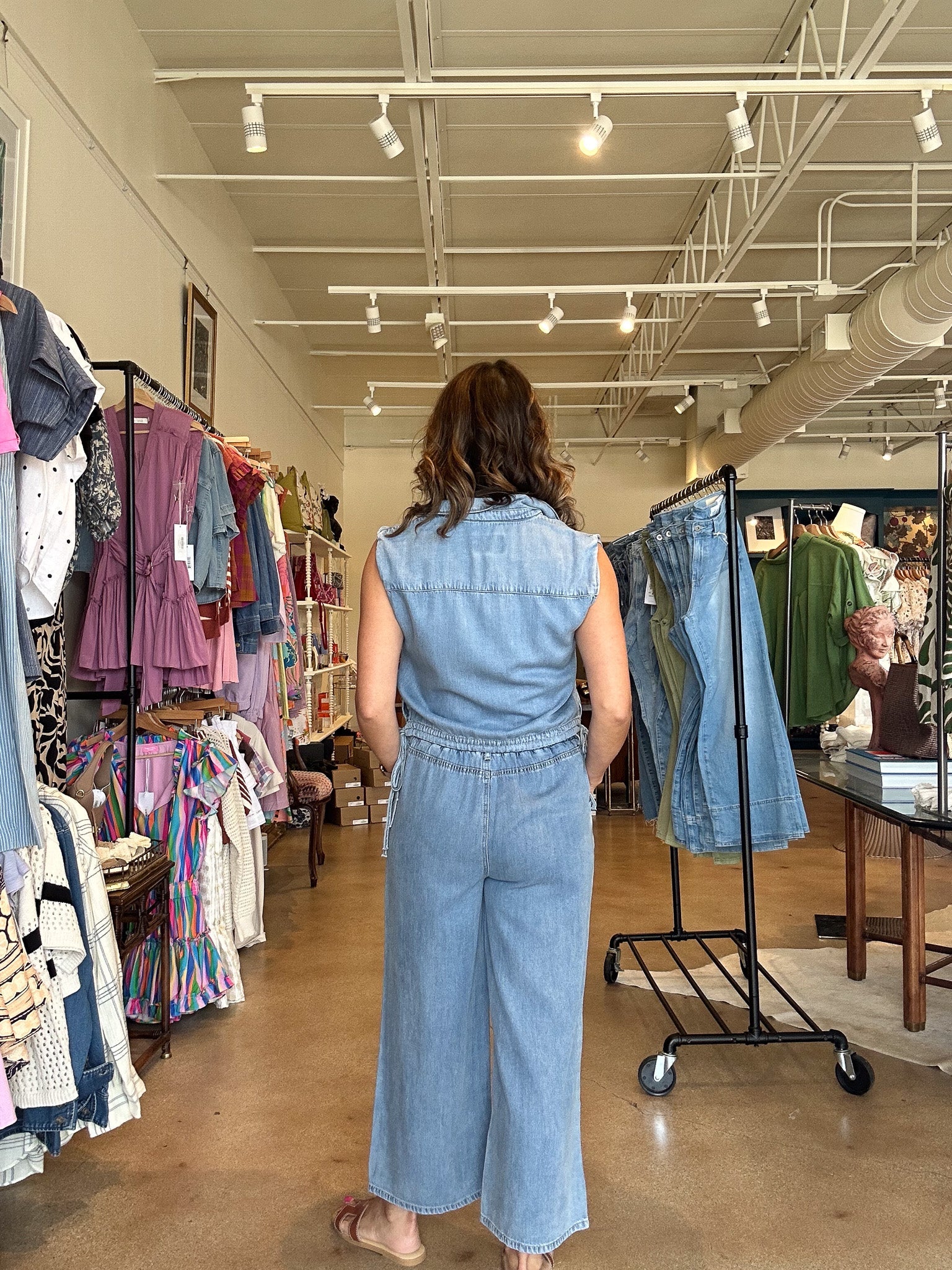 Claudette Pant - Chambray - Elle Maxine