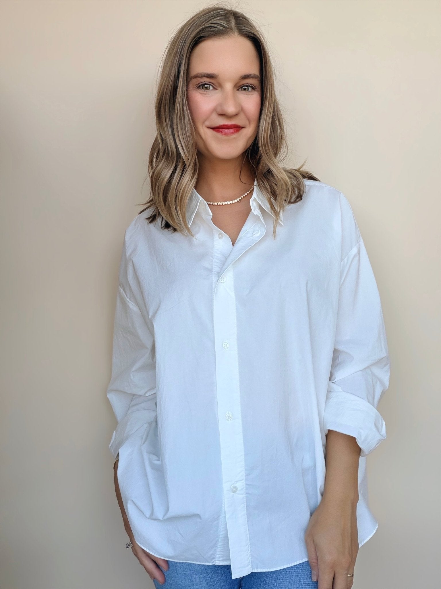 Closet Staple Button Down Top - Elle Maxine