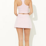 Cloud Fleece Skort- Hibiscus Pink - Elle Maxine