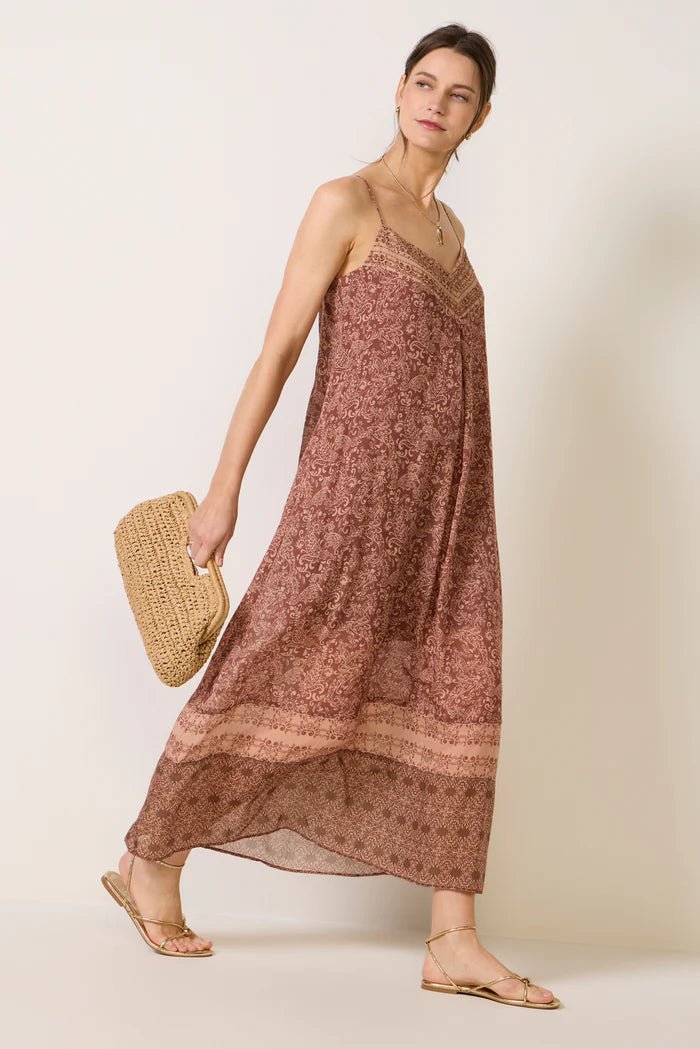 Coastal V - Neck Maxi Dress - Elle Maxine