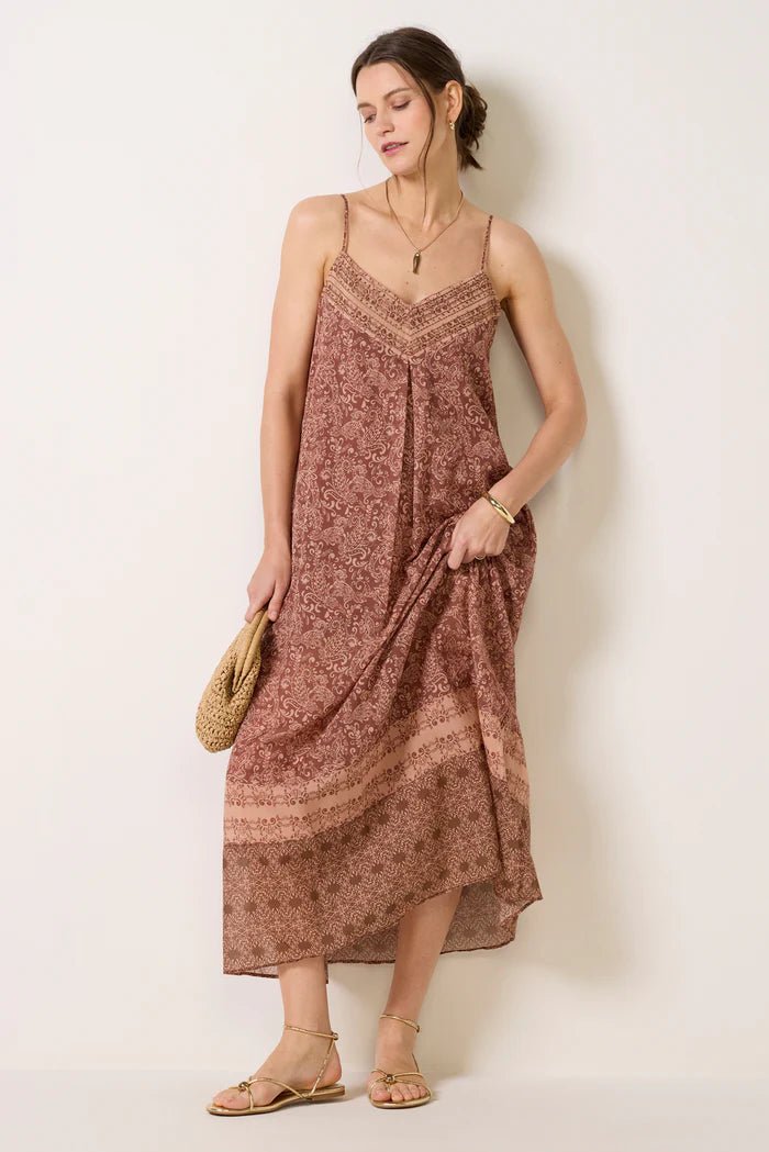 Coastal V - Neck Maxi Dress - Elle Maxine