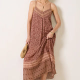 Coastal V - Neck Maxi Dress - Elle Maxine