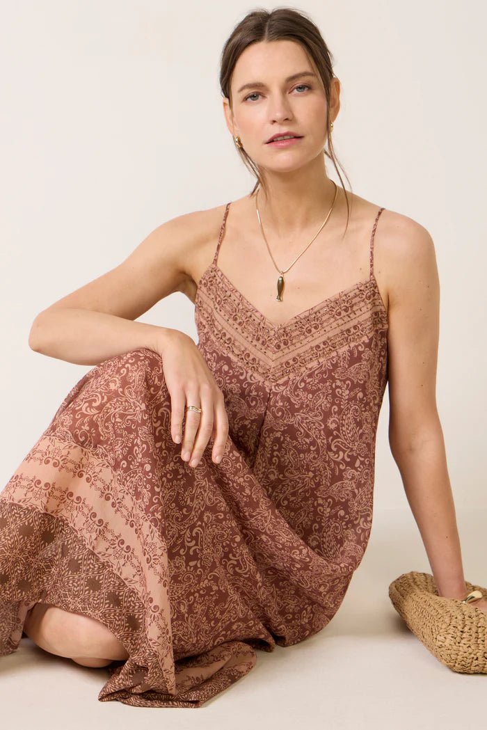 Coastal V - Neck Maxi Dress - Elle Maxine