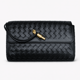 Coastal Woven Clutch - Black - Elle Maxine