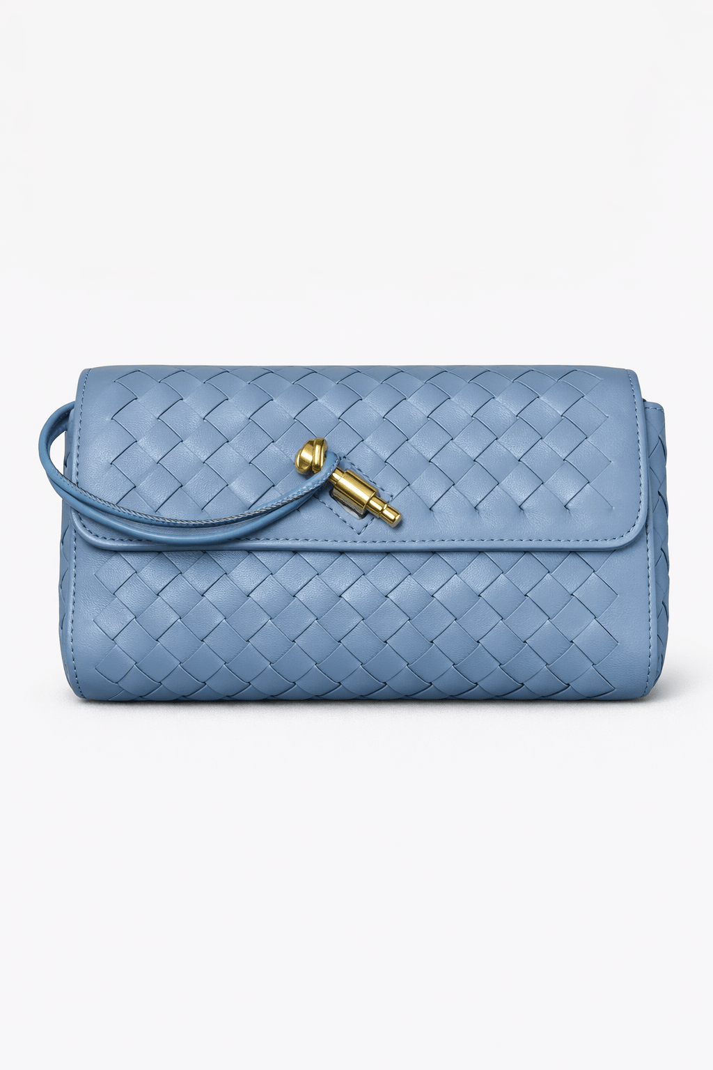 Coastal Woven Clutch - Blue - Elle Maxine