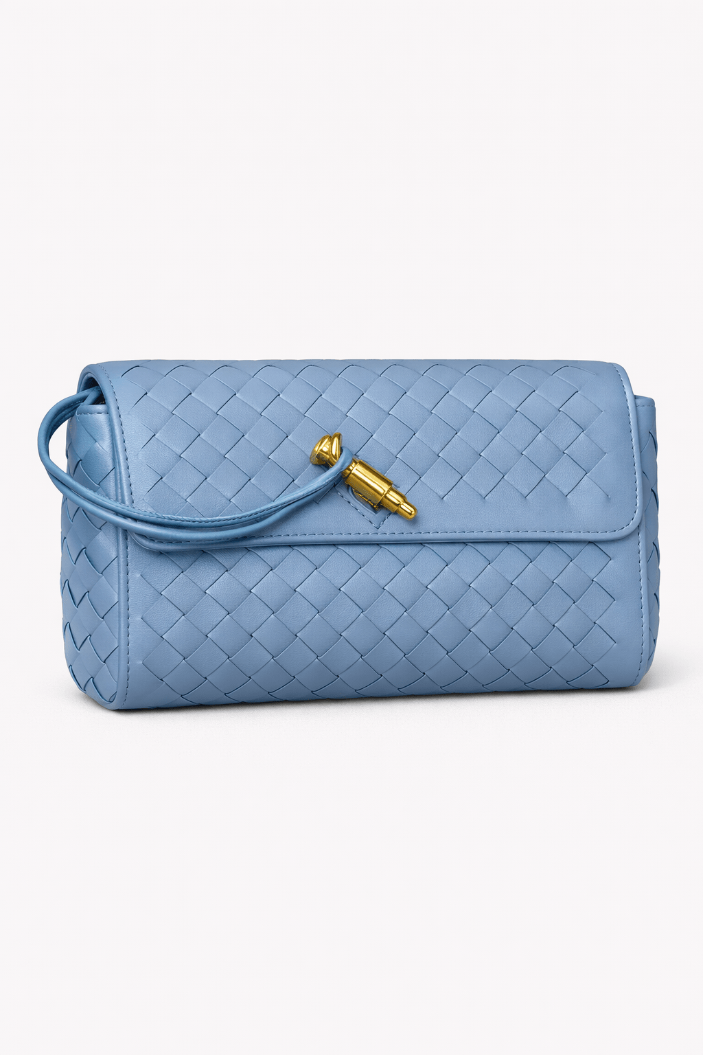Coastal Woven Clutch - Blue - Elle Maxine