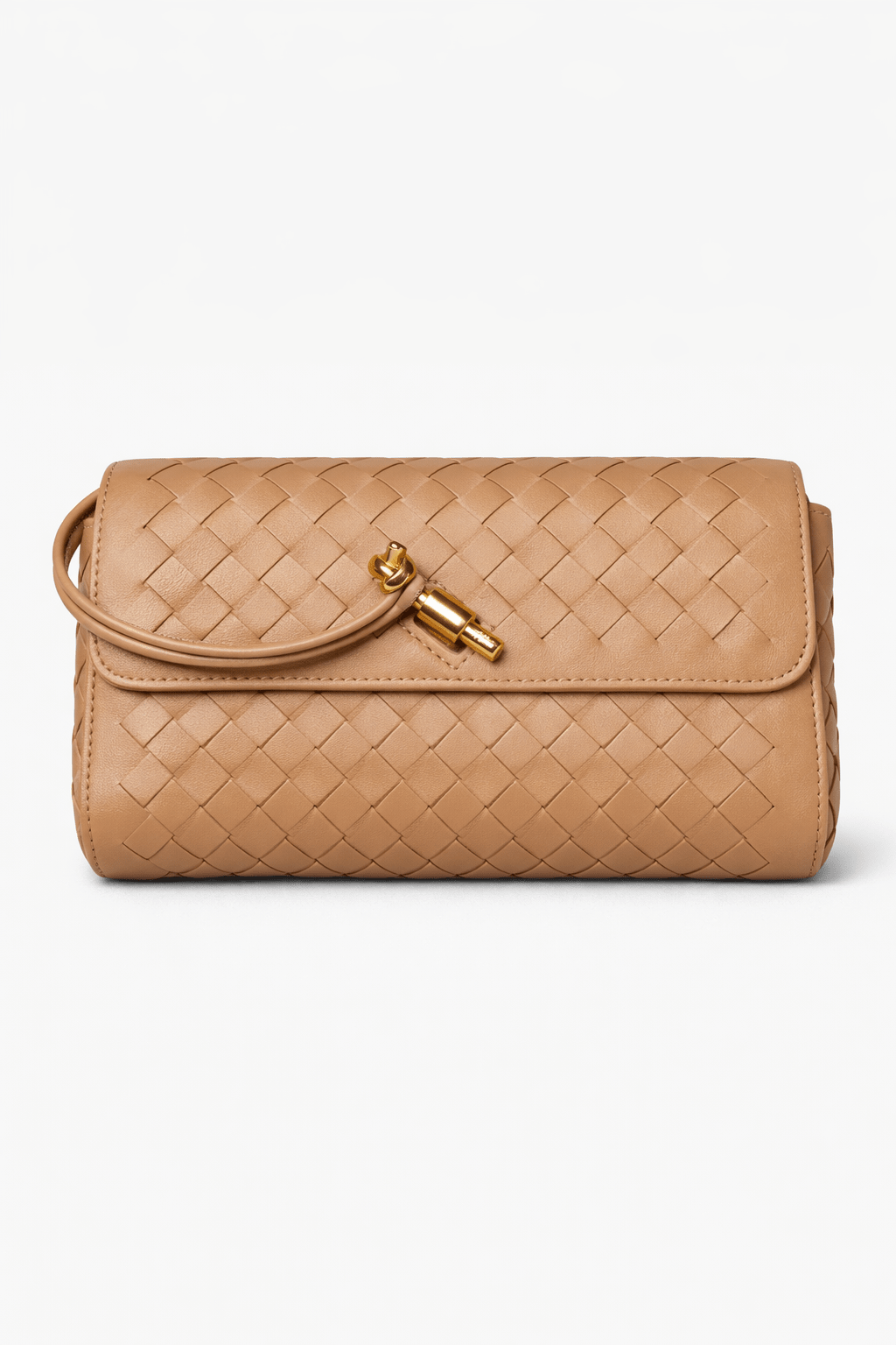 Coastal Woven Clutch - Brown - Elle Maxine