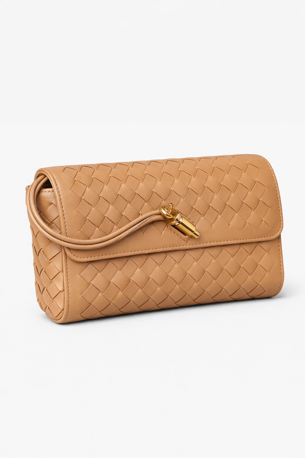 Coastal Woven Clutch - Brown - Elle Maxine